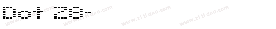 Dot 28字体转换